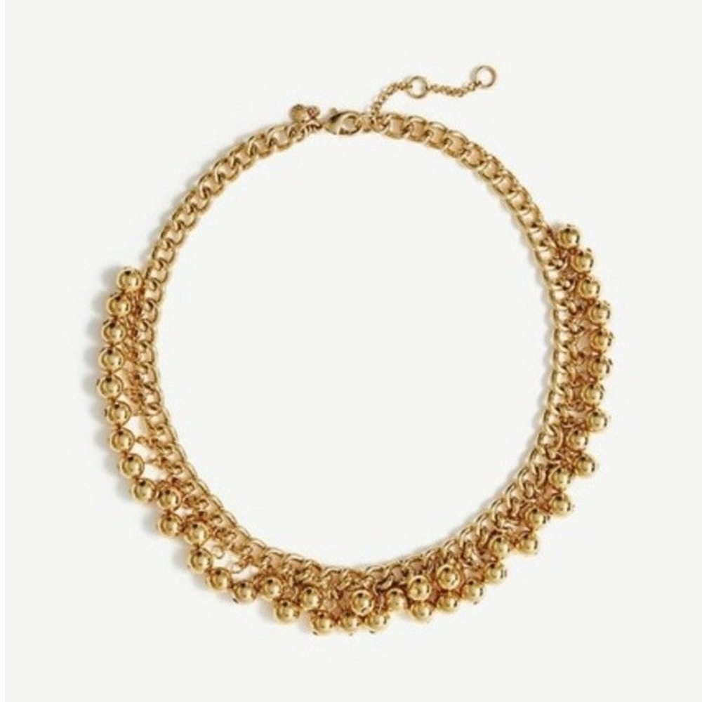 Ann Taylor Bauble Necklace 16"  Gold New 436879